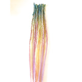 10 Dreadlock Extensions-Pastel Lemon Sparkle