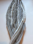 29  se Dreadlock Extensions-White Blonde Grey mix