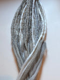 29  se Dreadlock Extensions-White Blonde Grey mix