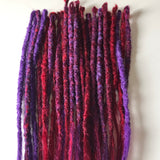 30se Dreadlock Extensions-Purple and Red Blends