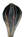 Partial Set 15 DoubleEnded Dreadlock Extensions-Black Grey Blends Pop of Red