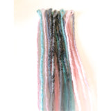 17 se Dreadlock Extensions-Grey with pastel pink and light blue