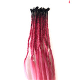 11se Dreadlock Extensions-Black/Red/Pink Ombre