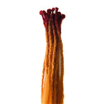 12se Dreadlock Extensions  - Wine Red to Amber tips