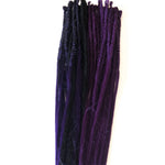 43se Dreadlock Extensions  - Black/Purple Ombre Purple  mix