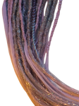 15 DE Dreadlock Braid in Extensions-Purple Lilac Blue Tinsel sparkle mix Blue