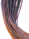 15 DE Dreadlock Braid in Extensions-Purple Lilac Blue Tinsel sparkle mix Blue