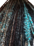 Full head 65 Dreadlock &Braid Extensions-Mix Browns Black Teal