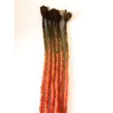 6se Dreadlock Extensions Brown Mustard orange
