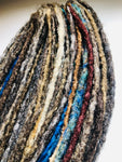 Full head 65 Dreadlock Braid Extensions-Mix Browns  Blonde and colour highlights
