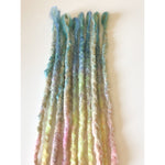 10 Dreadlock Extensions-Pastel Lemon Sparkle