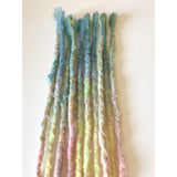 10 Dreadlock Extensions-Pastel Lemon Sparkle