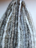29  se Dreadlock Extensions-White Blonde Grey mix