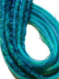 5 DE Dreadlock & Braid Extensions-Blue Green Sparkle Tinsel