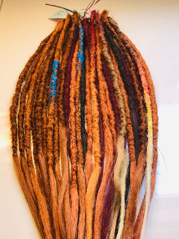 25 se Dreadlock Extensions-Autum Leaves