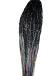 11 De Dreadlock &Braid Extensions-Dark top Brown blonde ombre RainbowTinsel