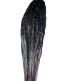 11 De Dreadlock &Braid Extensions-Dark top Brown blonde ombre RainbowTinsel