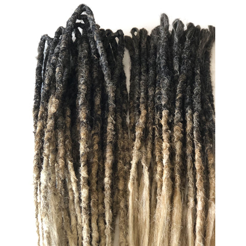 15 Double Ended 24se  Dreadlock Extensions-Latte