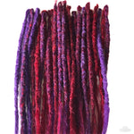 30se Dreadlock Extensions-Purple and Red Blends