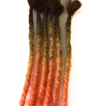6se Dreadlock Extensions Brown Mustard orange