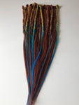25 se Dreadlock Extensions-Rusty Red / Earthy Tones