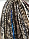 Full head 65 Dreadlock Braid Extensions-Mix Browns  Blonde and colour highlights
