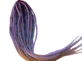 15 DE Dreadlock Braid in Extensions-Purple Lilac Blue Tinsel sparkle mix Blue