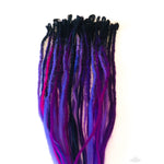 35 se Dreadlock Extensions-Black/Purple Mix Ombre