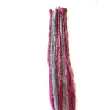 8se Dreadlock Extensions  - Sparkle Mix Pink Silver