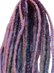 15 DE Dreadlock Braid in Extensions-Purple Lilac Blue Tinsel sparkle mix Blue