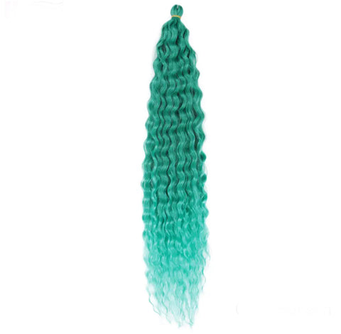 Ariel Curl Braiding Hair#Green/green