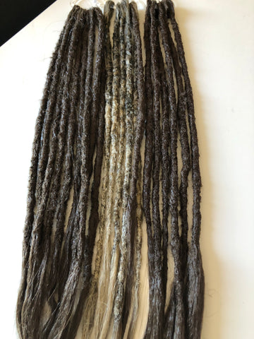 35 se Dreadlock Extensions-Brown/ Brown to blonde ombré