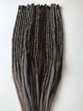 26 se Dreadlock Extensions- Browns and Grey Blend