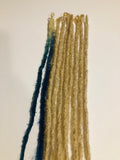 9 Dreadlock Extensions-Blonde and blue ombré
