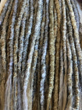 Dreadlock Extensions-Blonde Grey Blend