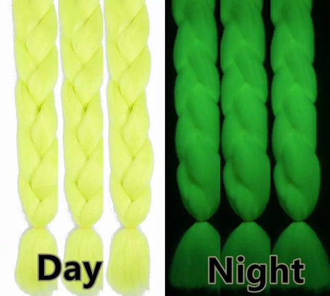 Glow in The Dark  Jumbo Braid -Electric Banana