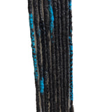 10 Dreadlock Extensions-Dark Brown /Turquoise Blue Highlights