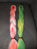 10 se Dreadlock Extensions-Thermal heat reactive green