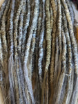 Dreadlock Extensions-Blonde Grey Blend