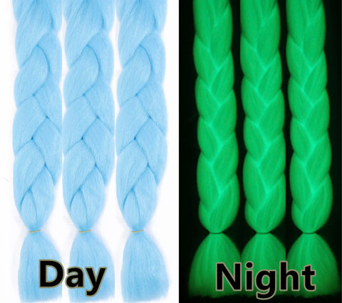 Glow in The Dark  Jumbo Braid -Sky