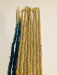 9 Dreadlock Extensions-Blonde and blue ombré
