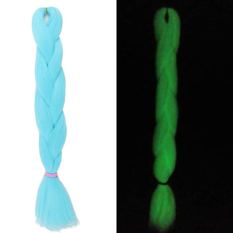 Glow in The Dark  Jumbo Braid -Crystal